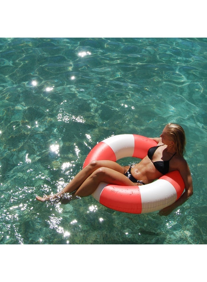 Sunnylife Slim Tube Pool Ring Pool Party Tomato – Fun Inflatable Pool Ring for Kids, Lightweight and Safe Floating Toy for Backyard, Pool, and Summer Adventures - Image 1